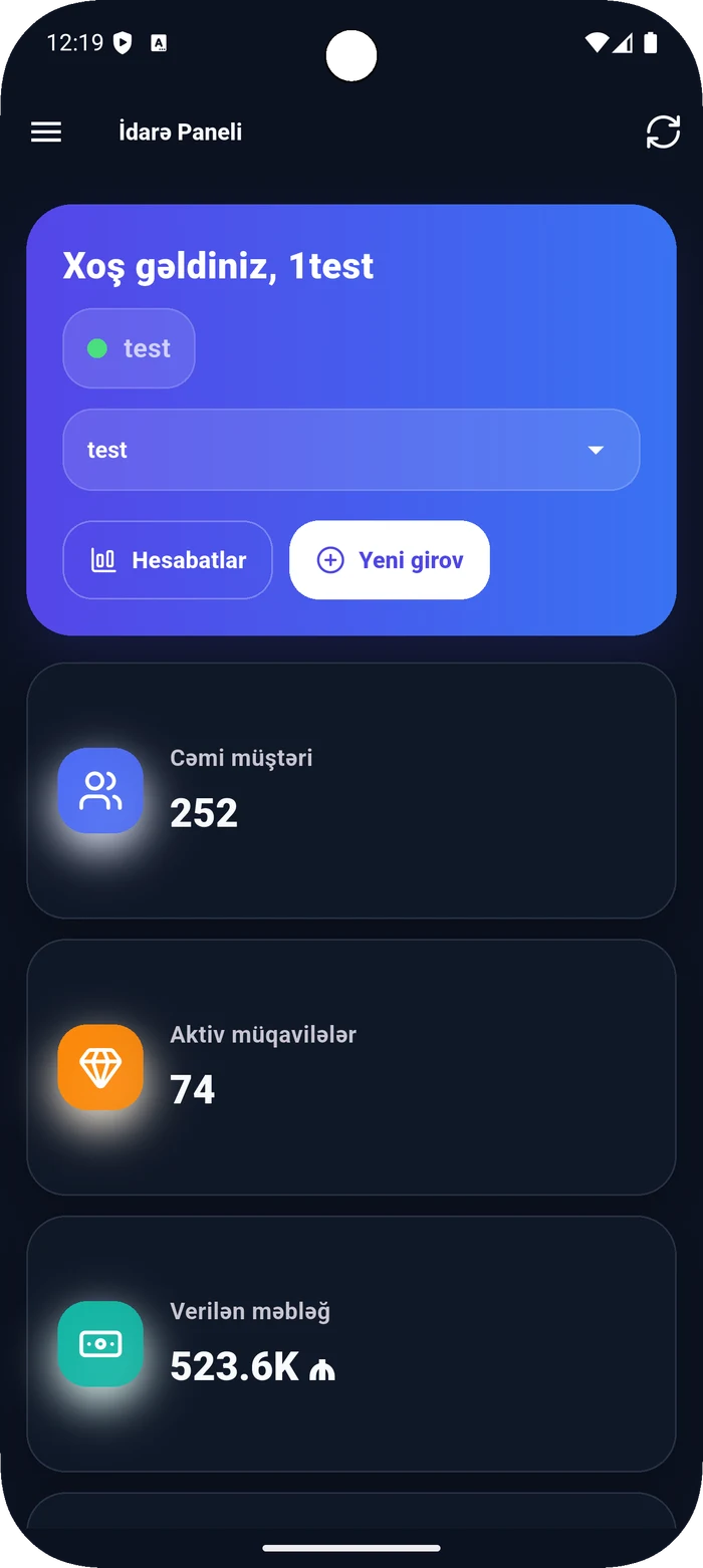 ProLombard mobile operations dashboard
